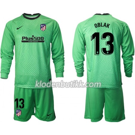 Atlético Madrid Jan Oblak 13 Keeper Barn draktsett 2020-2021 M001 Langermet (+ Korte bukser)